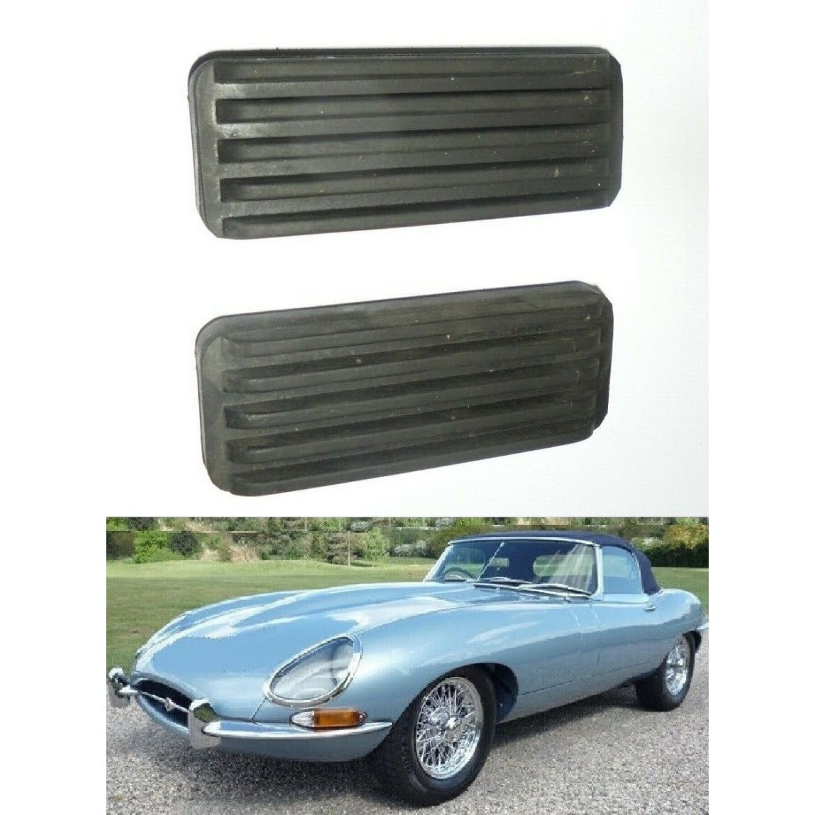PEDAL RUBBERS x2 (Jaguar E Type) (1961- 75)